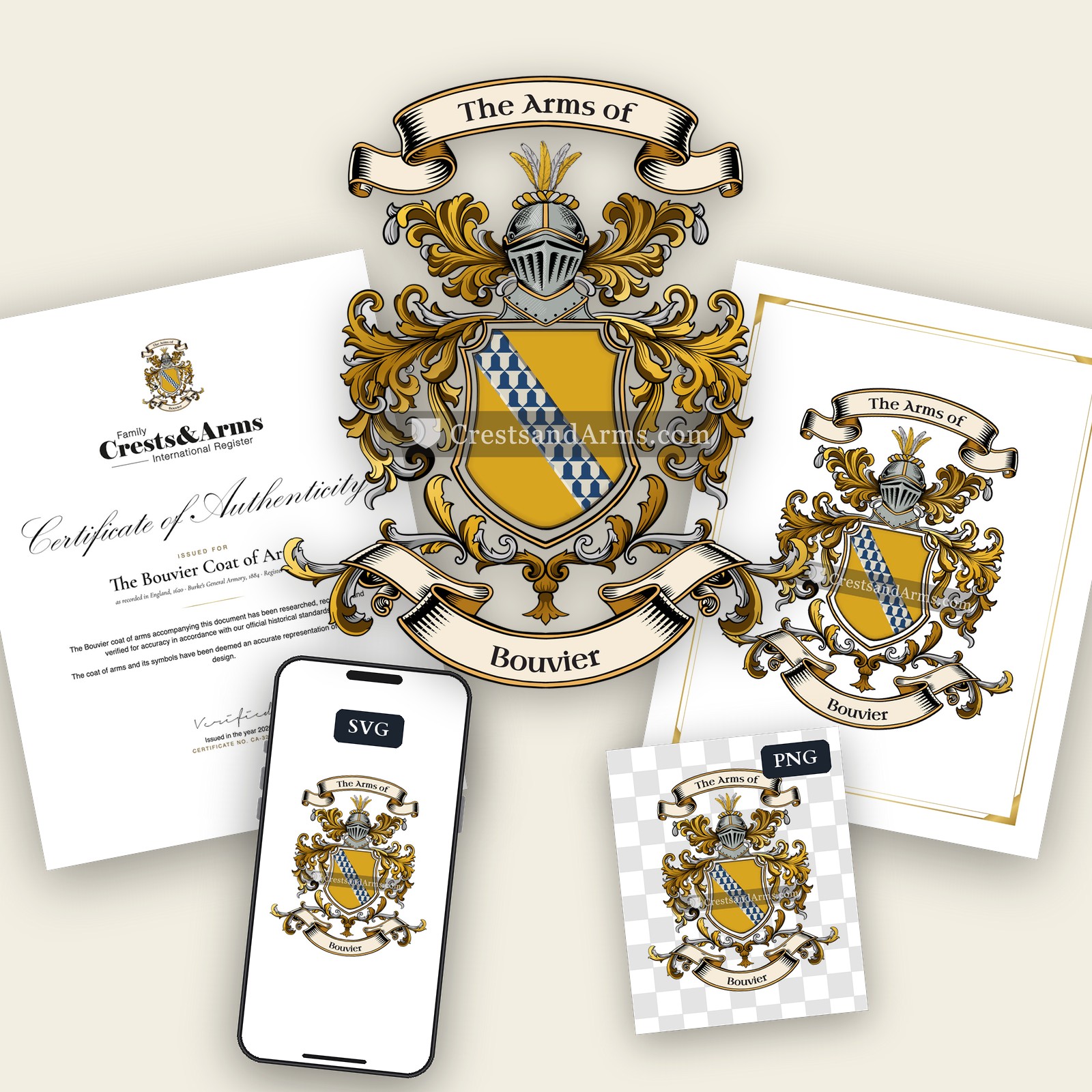 The Bouvier coat of arms