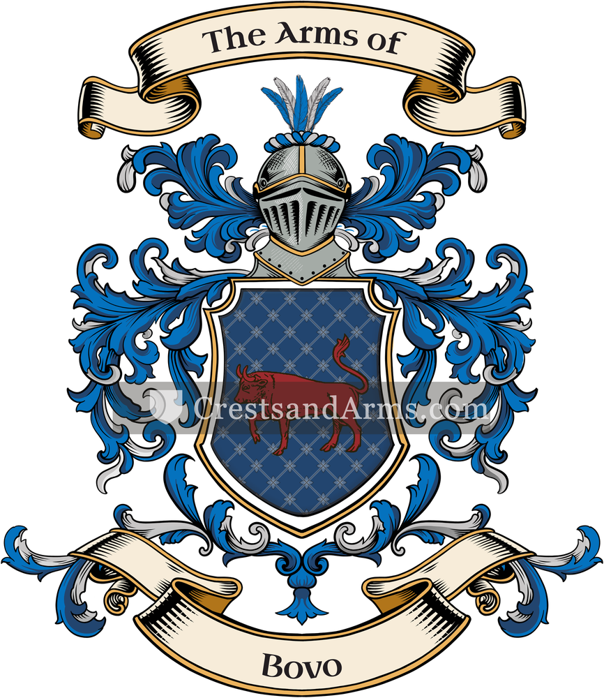 The Bovo coat of arms, drawn from the recorded blazon