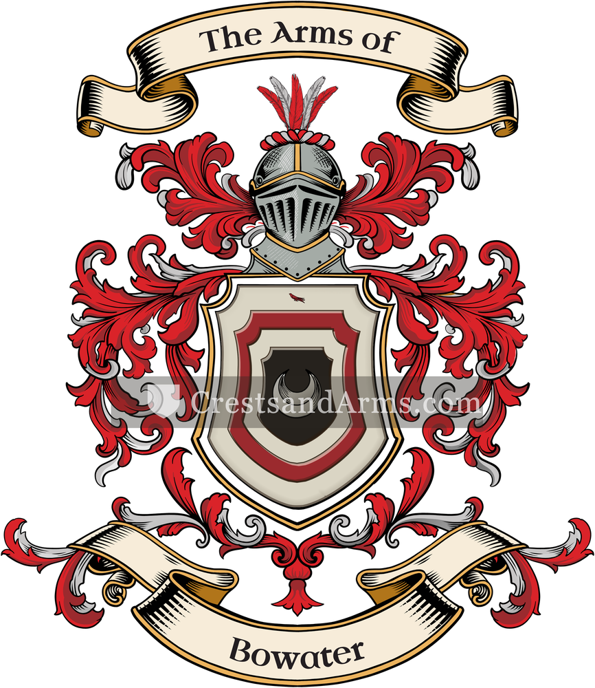 The Bowater coat of arms, drawn from the recorded blazon