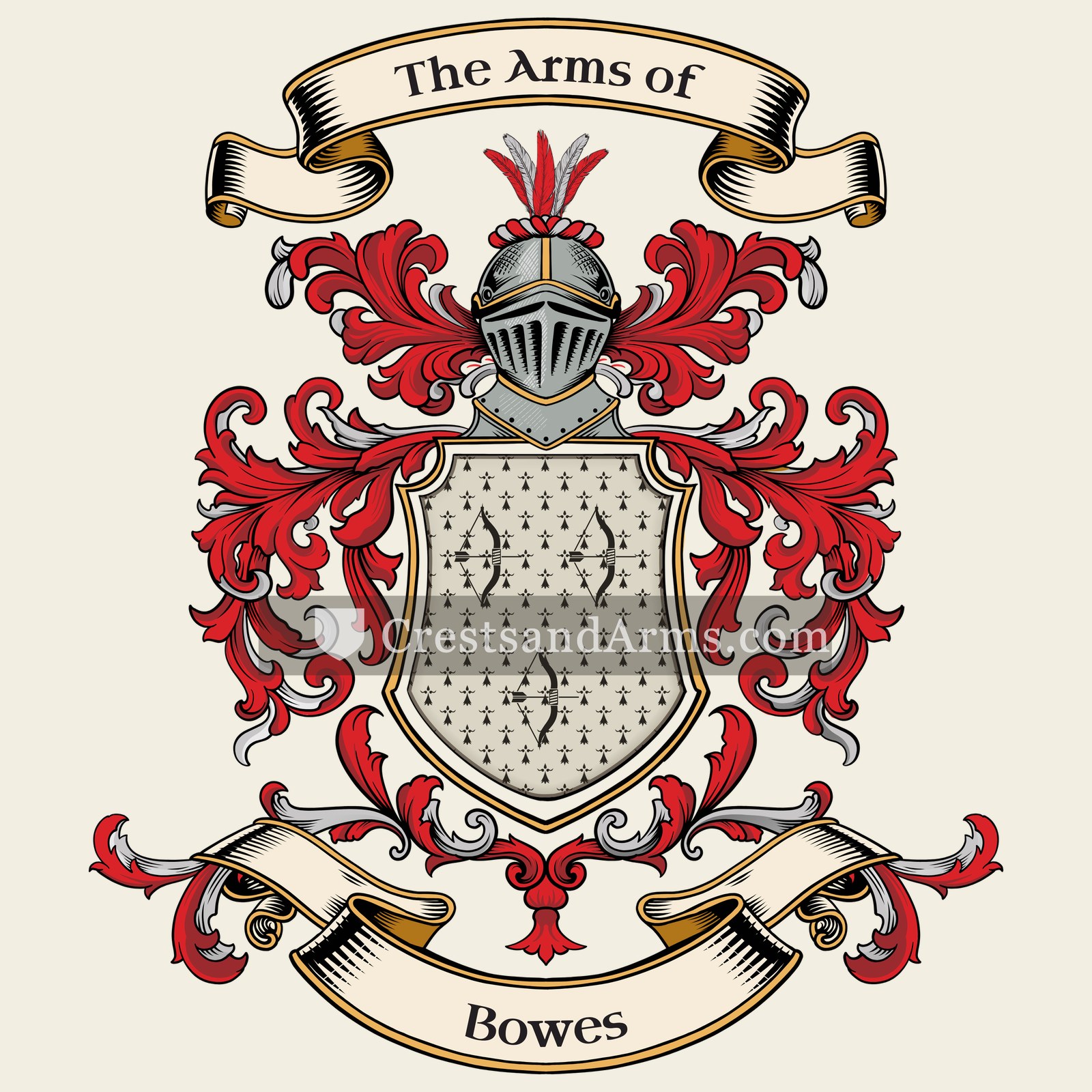 The Bowes coat of arms