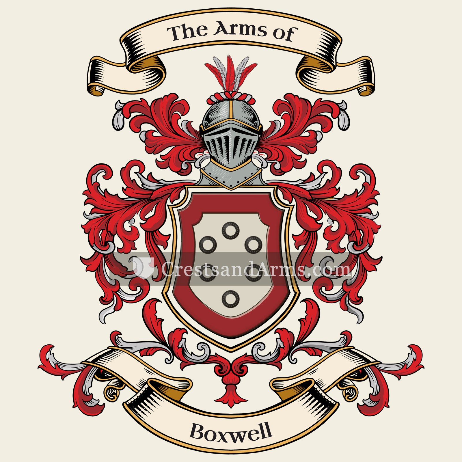 The Boxwell coat of arms