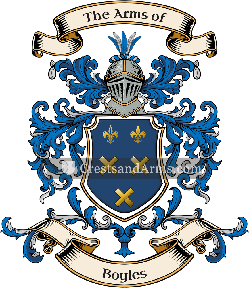 The Boyles coat of arms, drawn from the recorded blazon