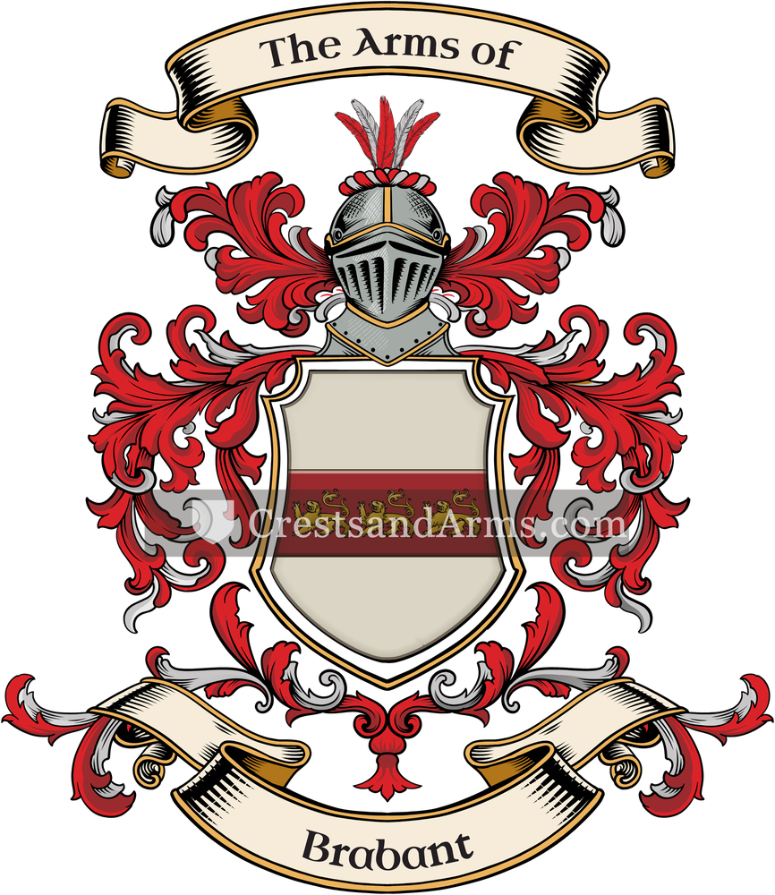 The Brabant coat of arms, drawn from the recorded blazon