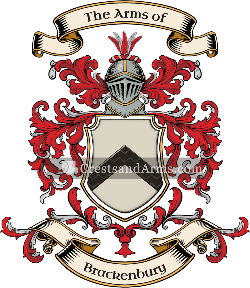The Brackenbury coat of arms, drawn from the recorded blazon