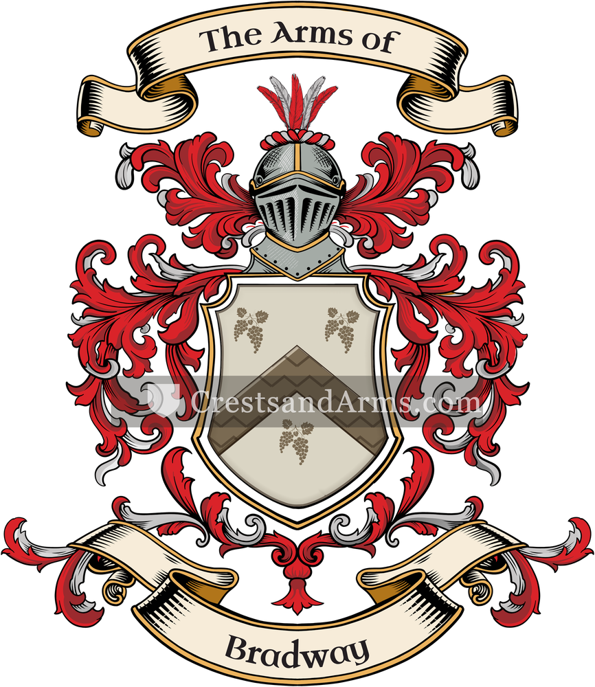 The Bradway coat of arms, drawn from the recorded blazon