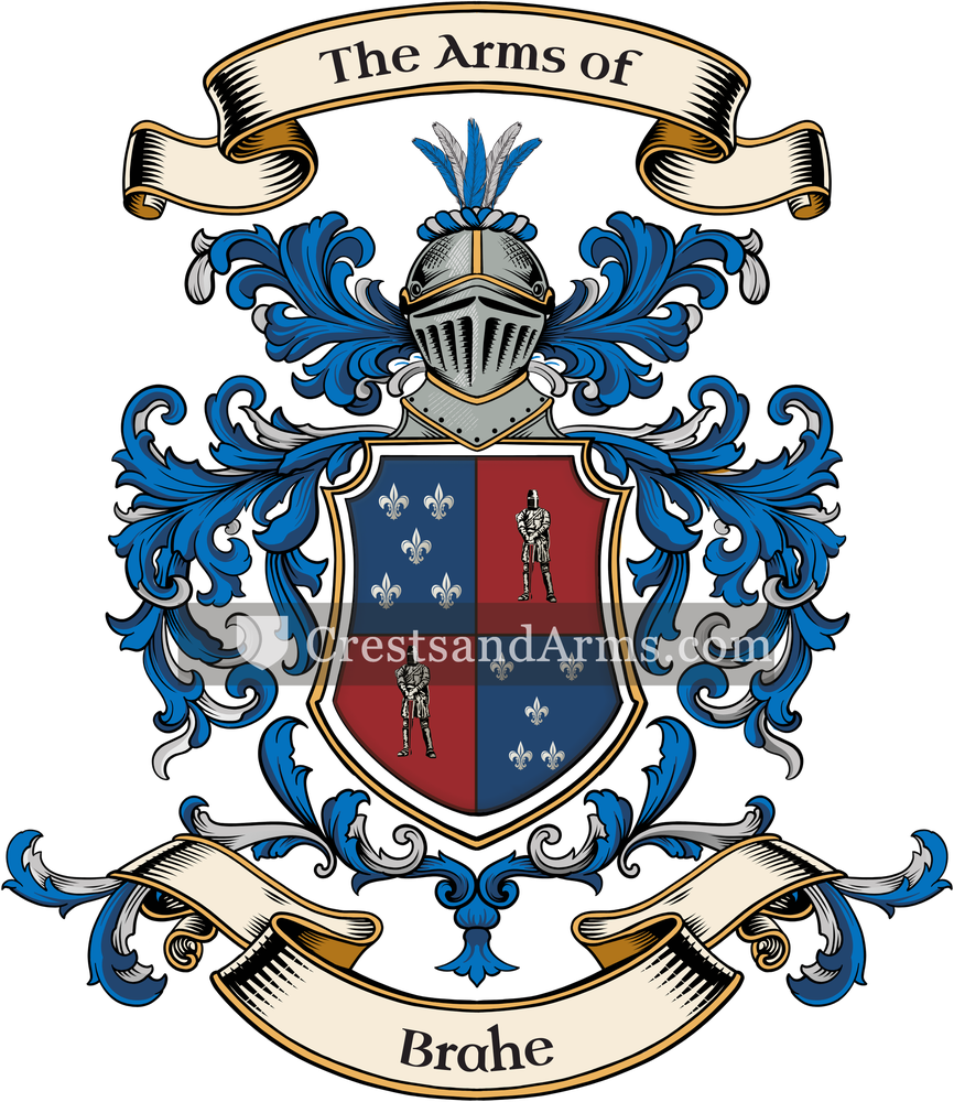 The Brahe coat of arms, drawn from the recorded blazon