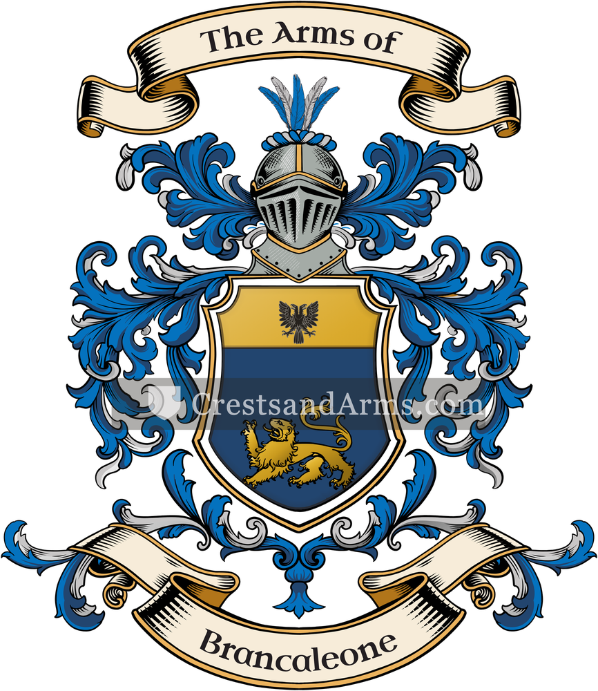The Brancaleone coat of arms, drawn from the recorded blazon