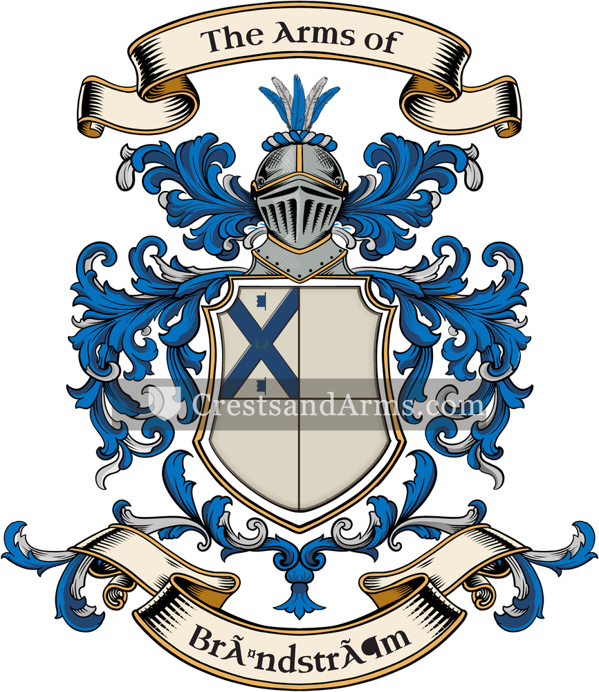 The Brändström coat of arms, drawn from the recorded blazon