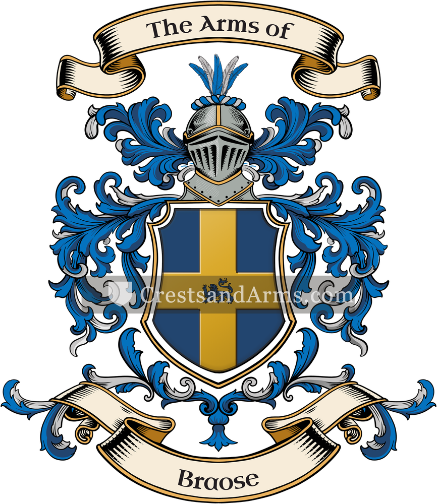 The Braose coat of arms, drawn from the recorded blazon