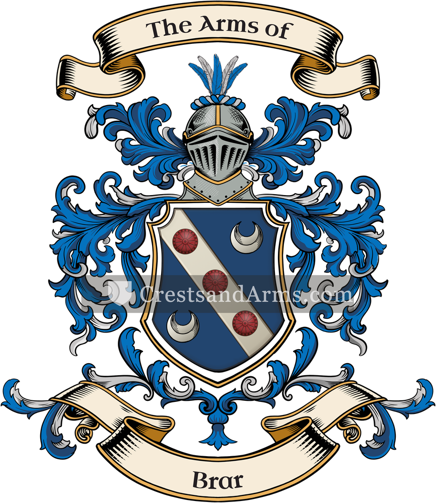 The Brar coat of arms, drawn from the recorded blazon