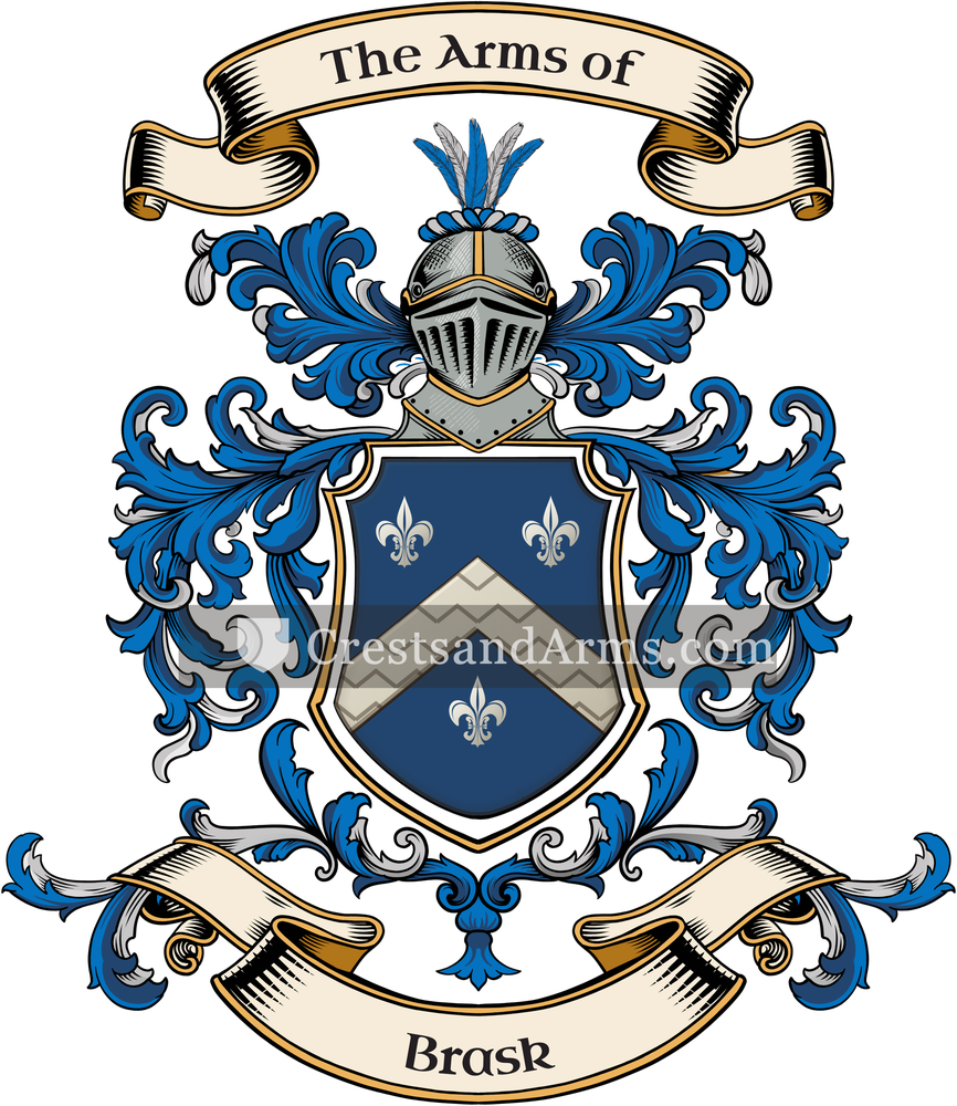 The Brask coat of arms, drawn from the recorded blazon