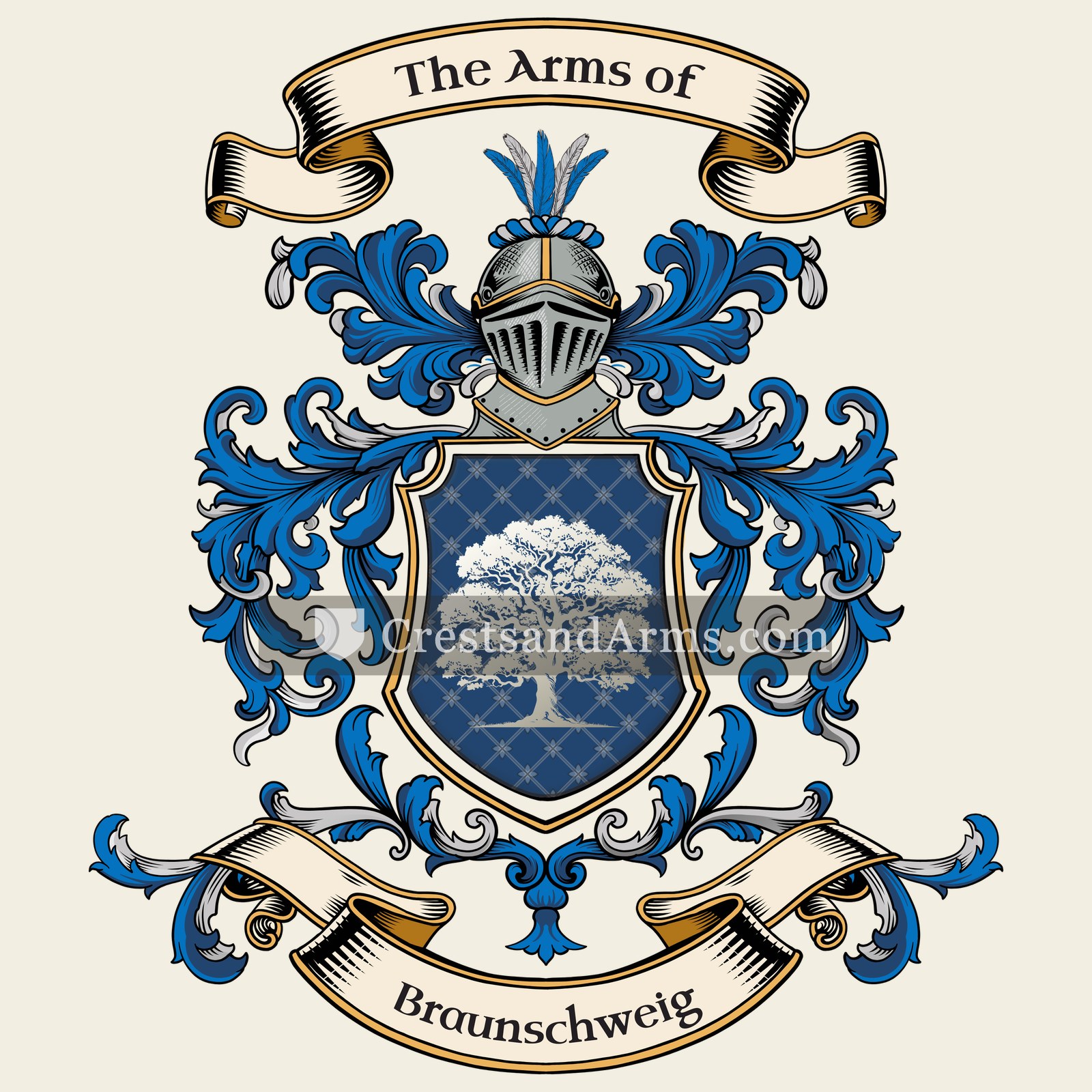The Braunschweig coat of arms, drawn from the recorded blazon