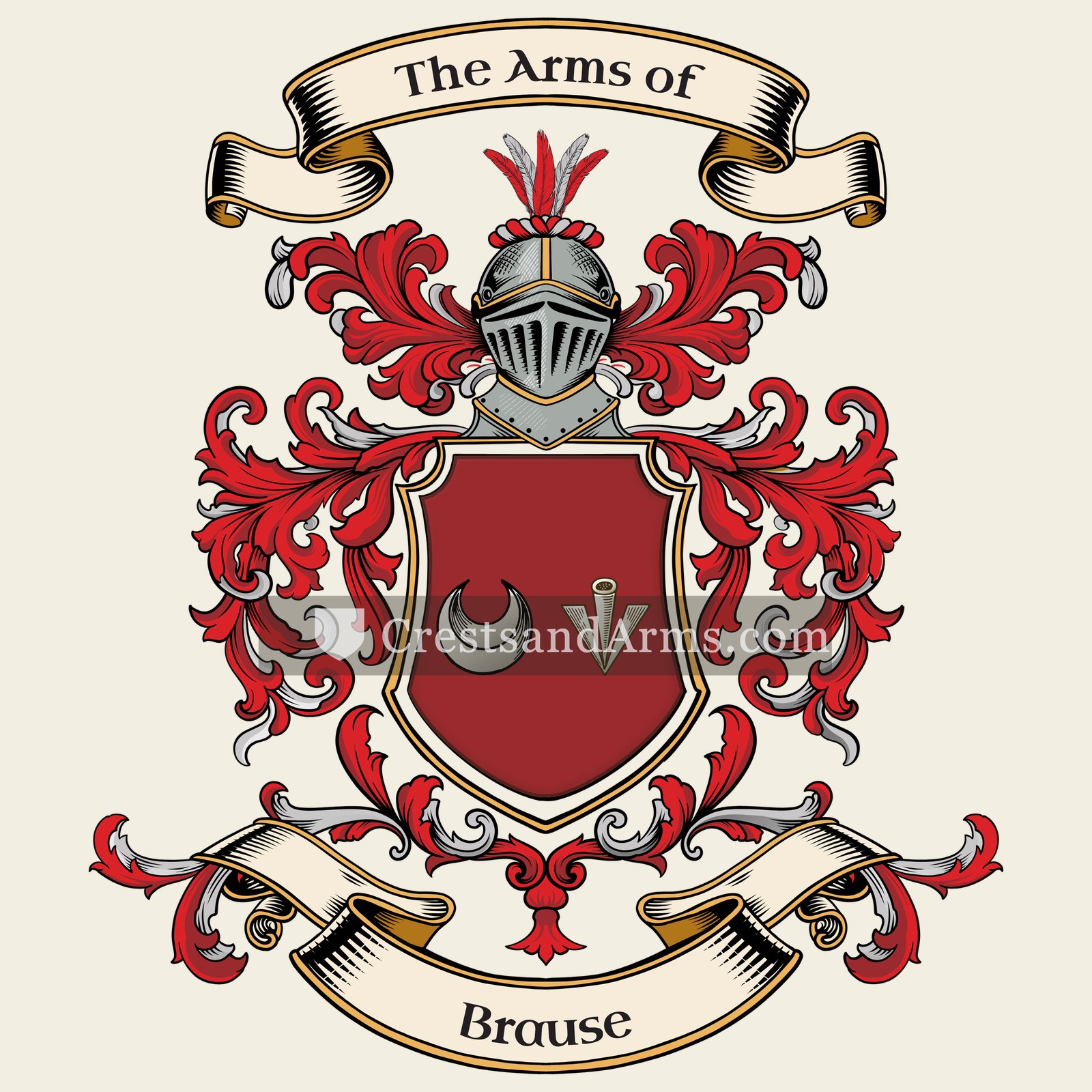 The Brause coat of arms, drawn from the recorded blazon