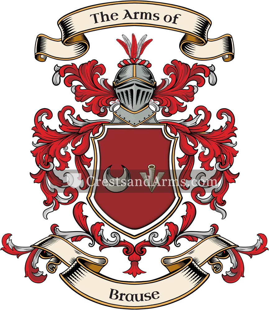The Brause coat of arms, drawn from the recorded blazon