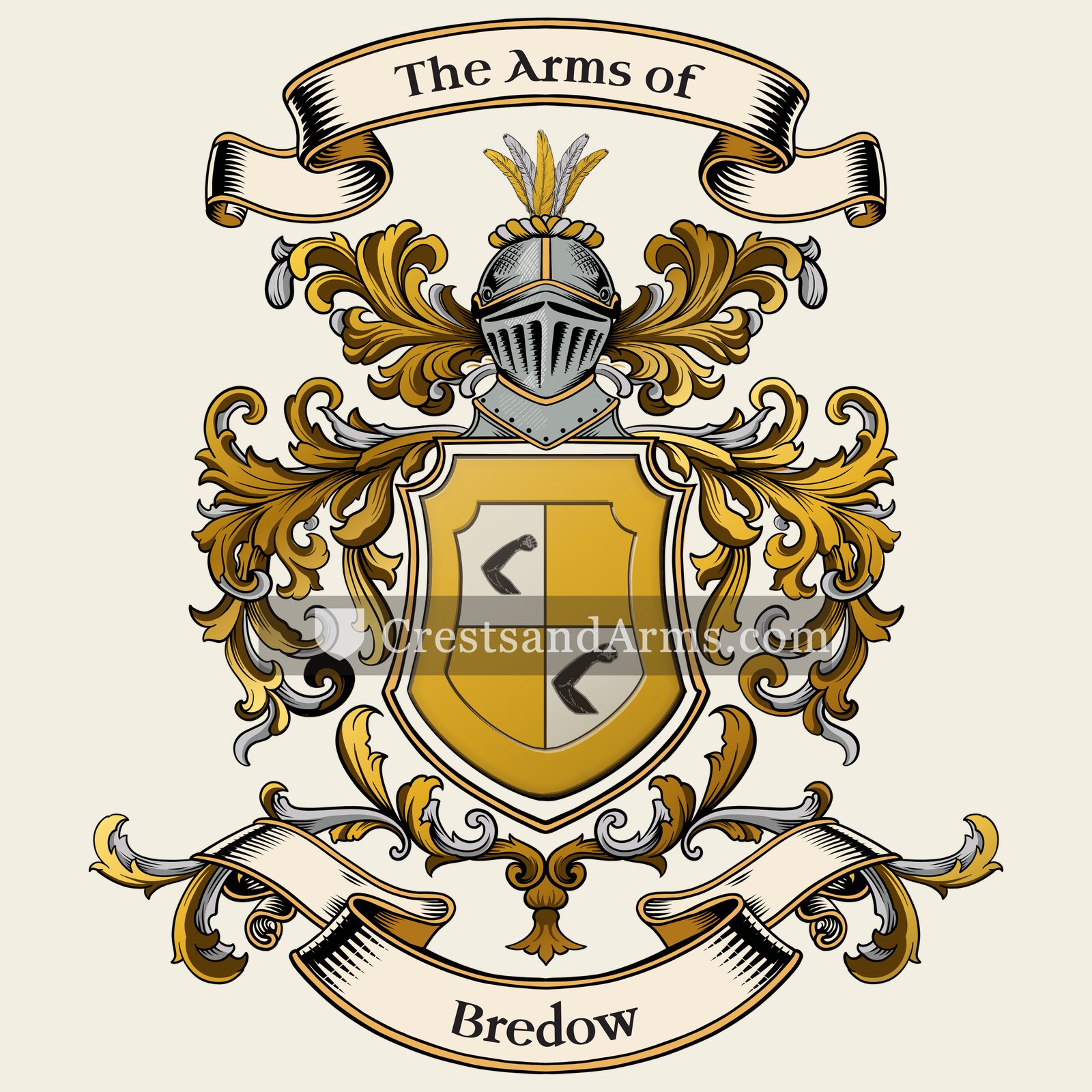 The Bredow coat of arms, drawn from the recorded blazon