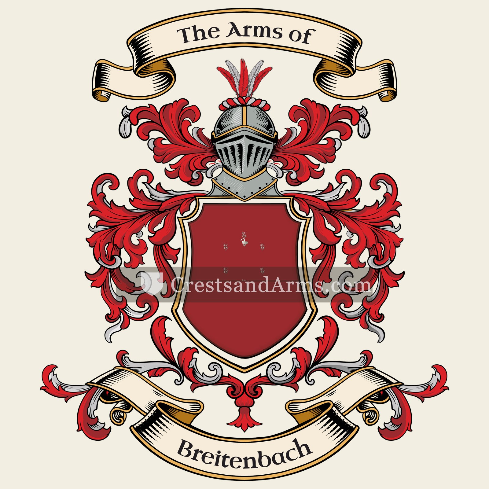 The Breitenbach coat of arms, drawn from the recorded blazon