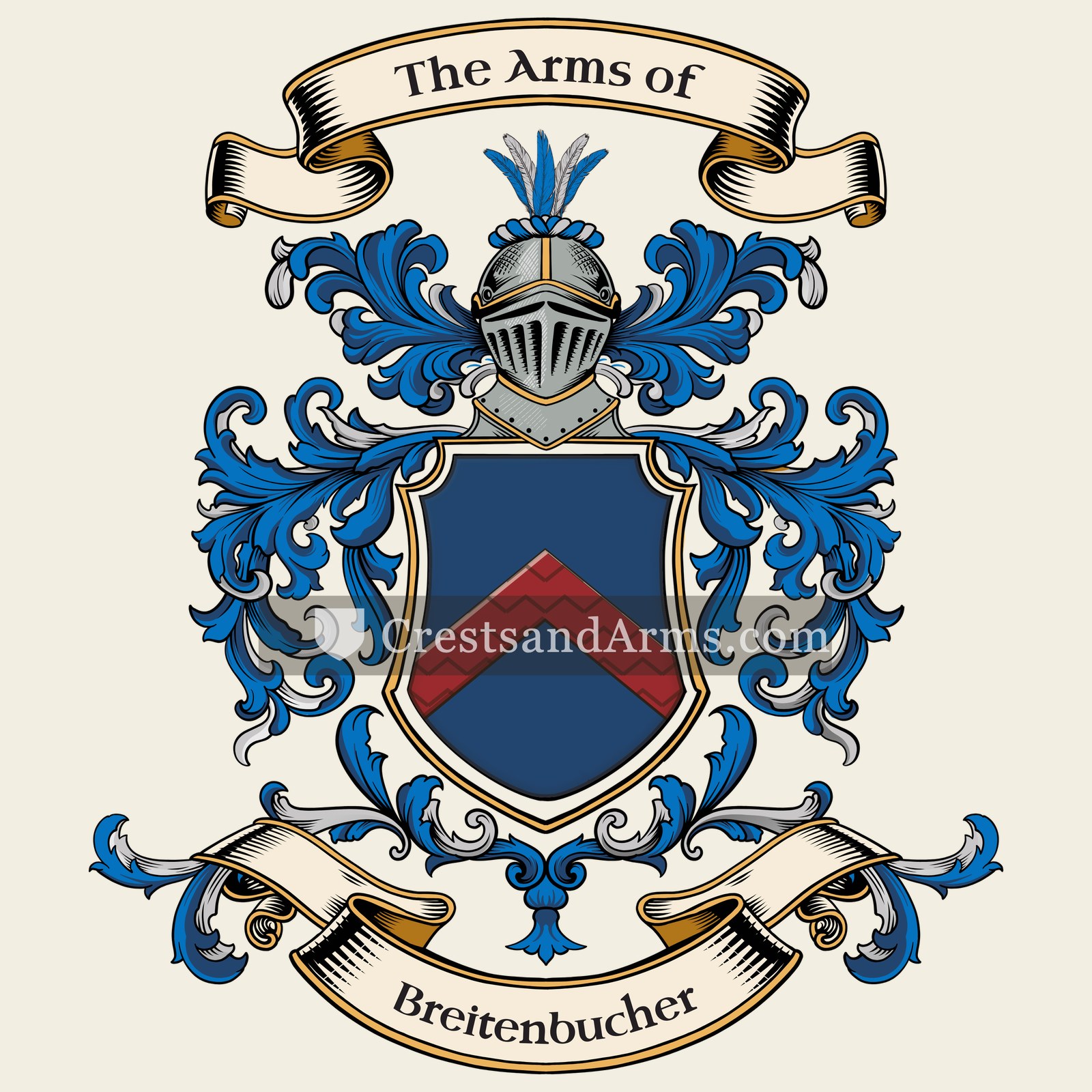 The Breitenbucher coat of arms, drawn from the recorded blazon