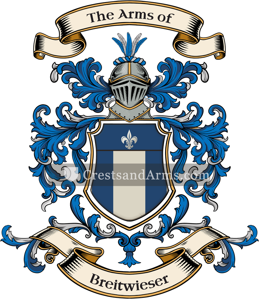The Breitwieser coat of arms, drawn from the recorded blazon