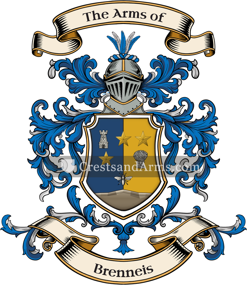 The Brenneis coat of arms, drawn from the recorded blazon