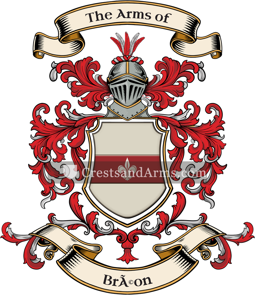 The Bréon coat of arms, drawn from the recorded blazon