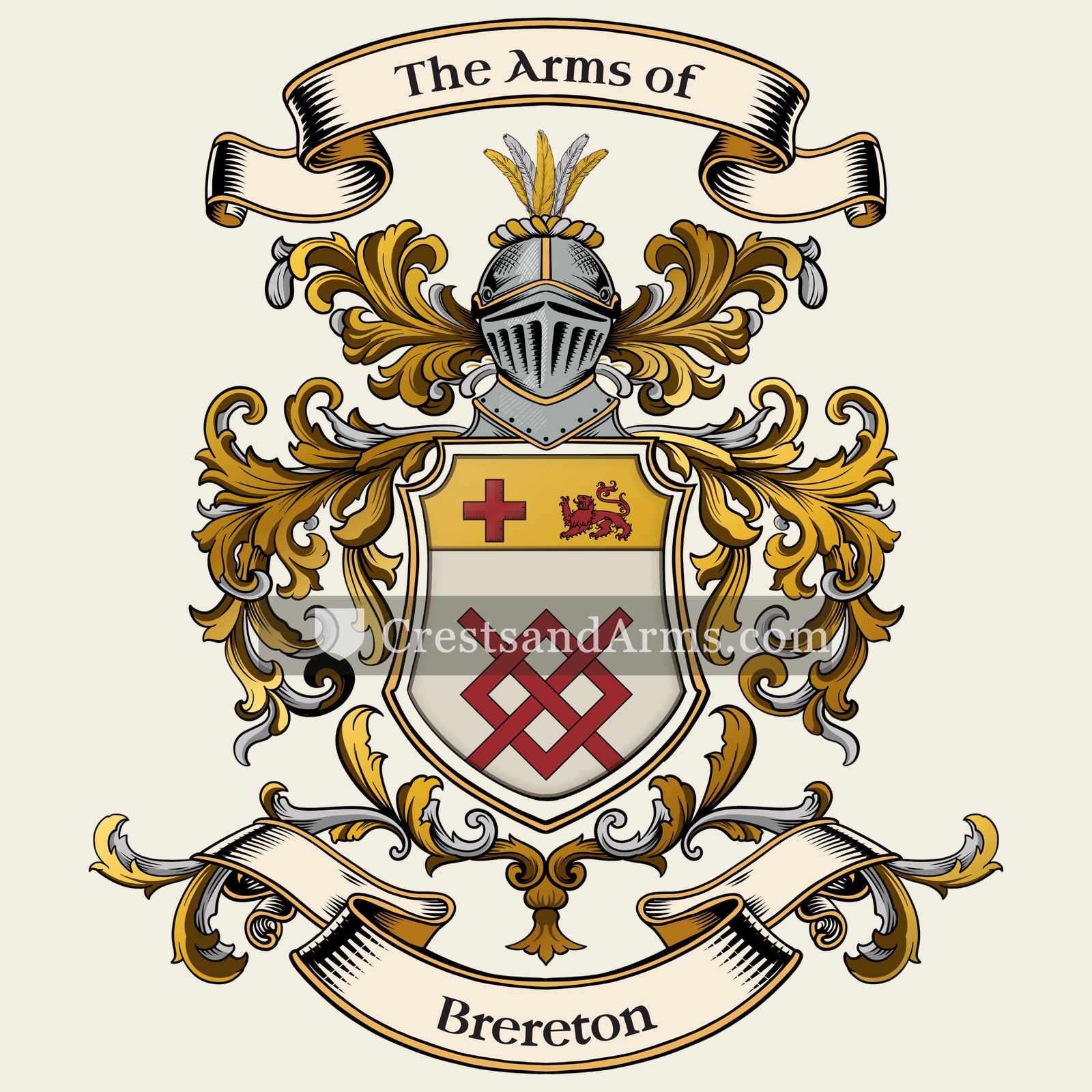 The Brereton coat of arms