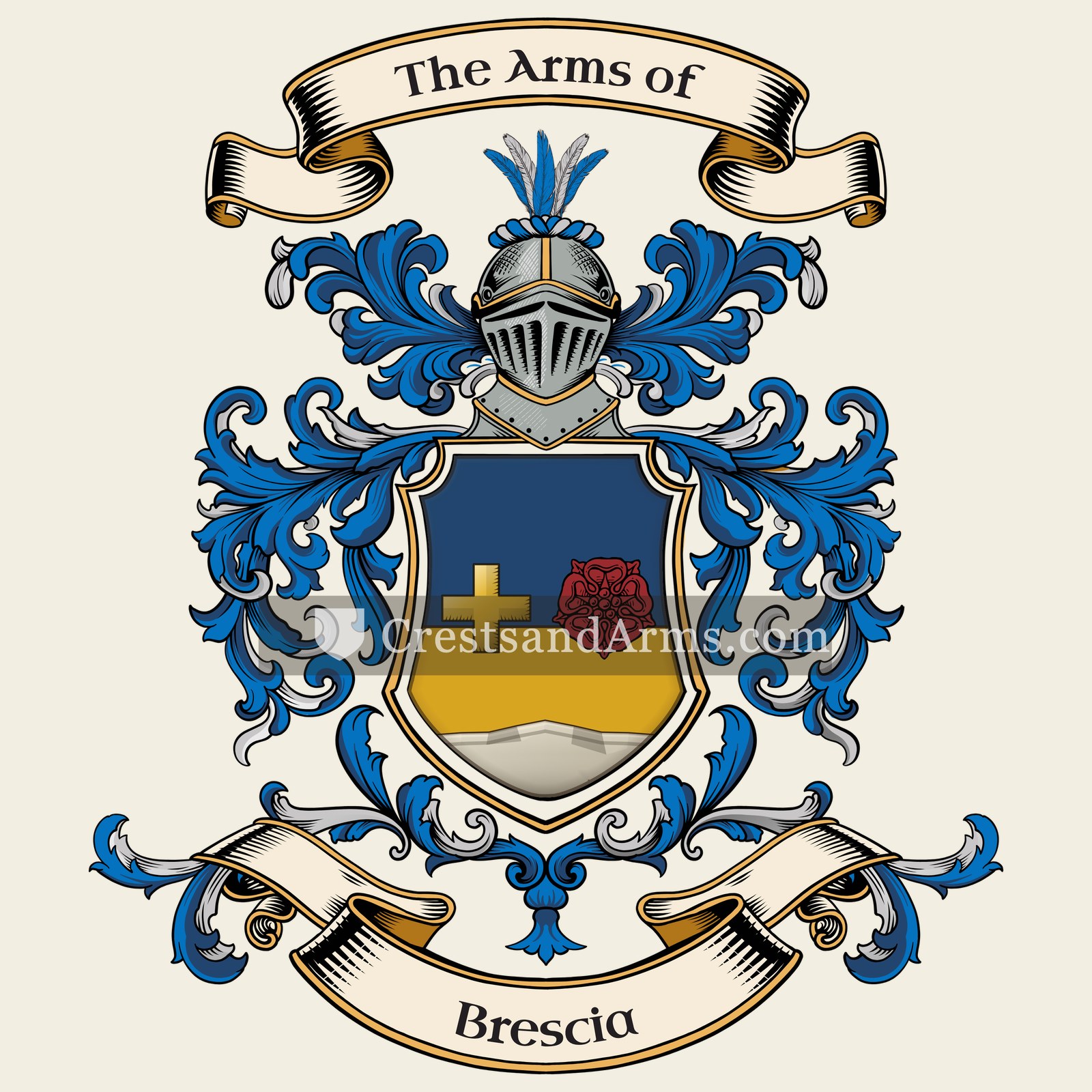 The Brescia coat of arms, drawn from the recorded blazon