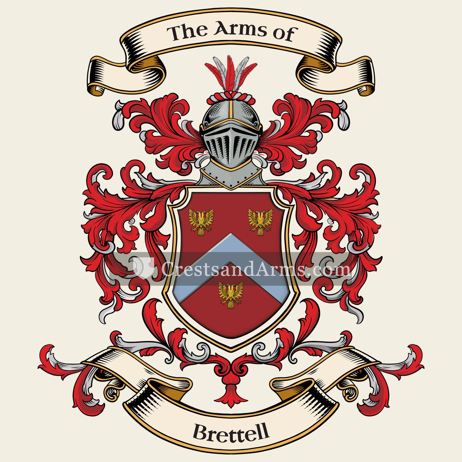 The Brettell coat of arms