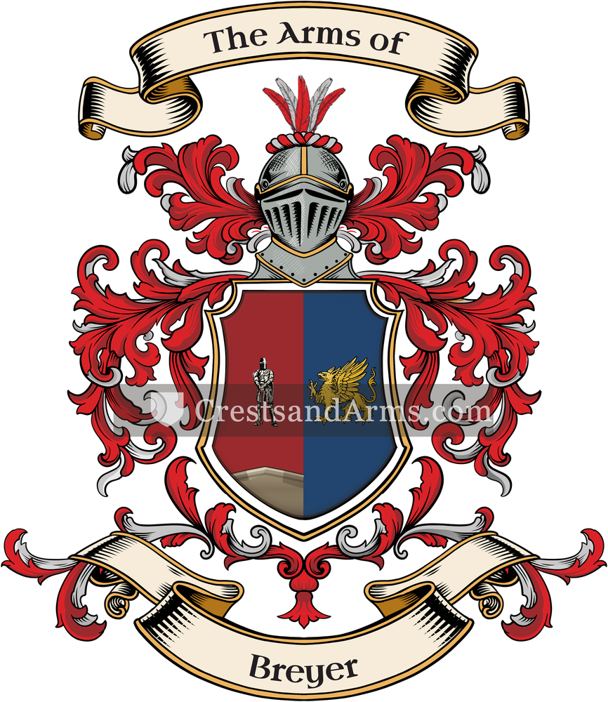 The Breyer coat of arms, drawn from the recorded blazon