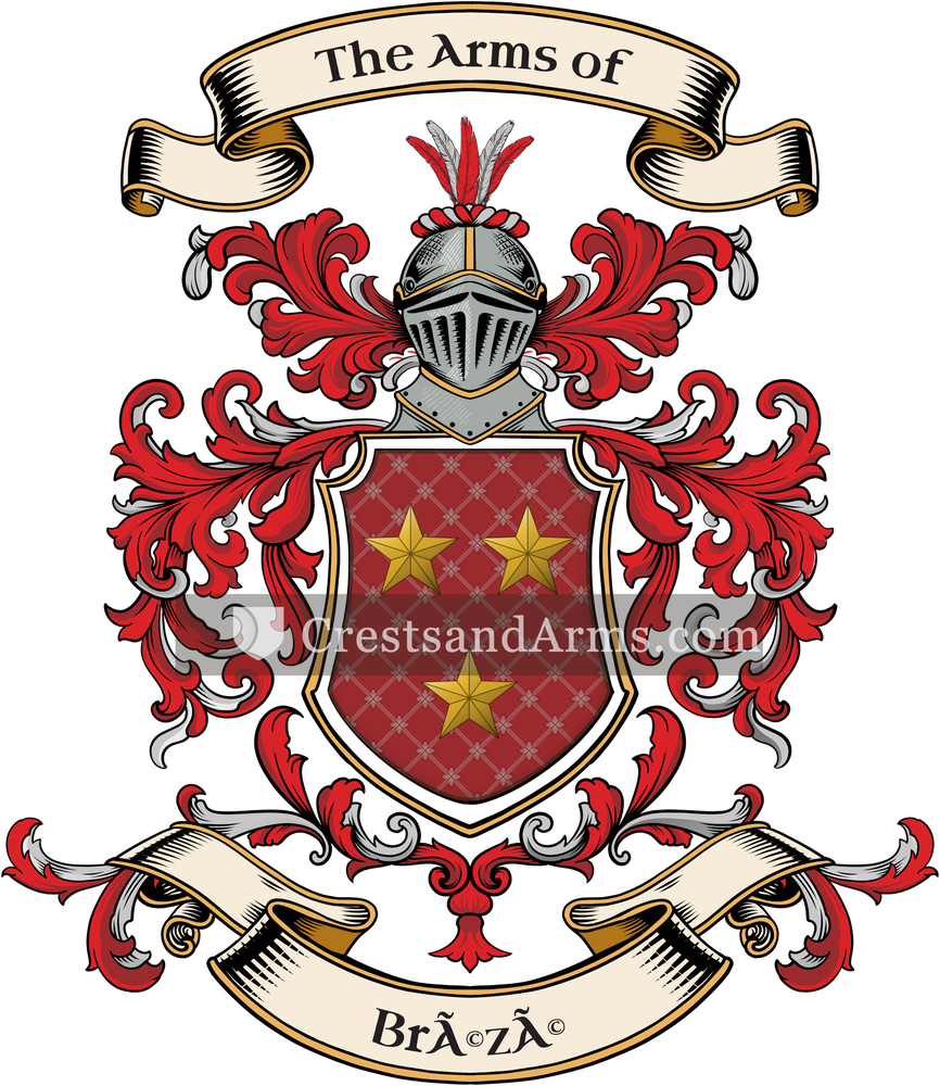 The Brézé coat of arms, drawn from the recorded blazon