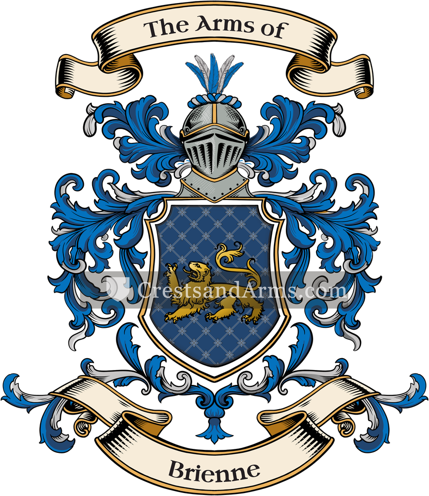 The Brienne coat of arms, drawn from the recorded blazon