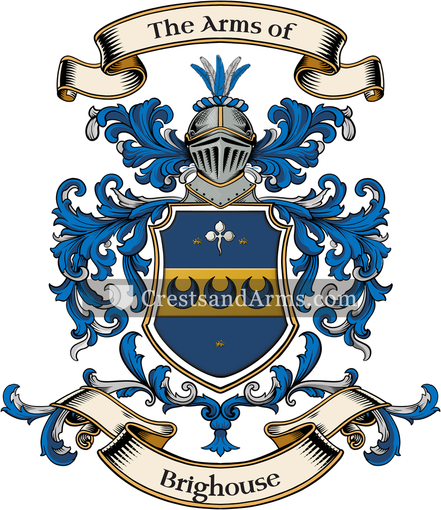 The Brighouse coat of arms, drawn from the recorded blazon