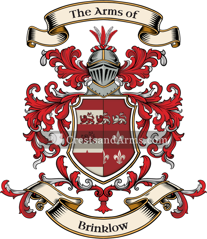 The Brinklow coat of arms, drawn from the recorded blazon