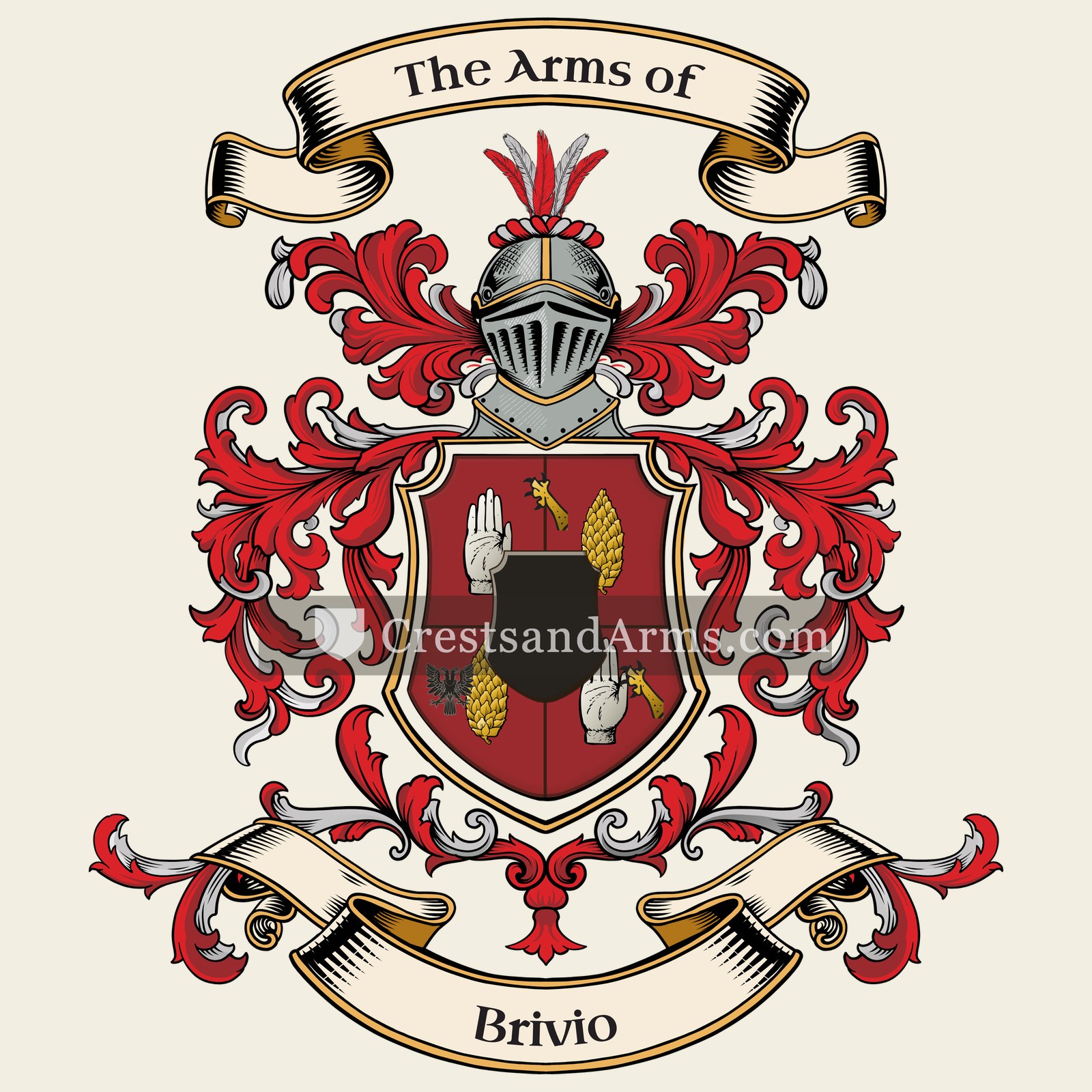 The Brivio coat of arms, drawn from the recorded blazon