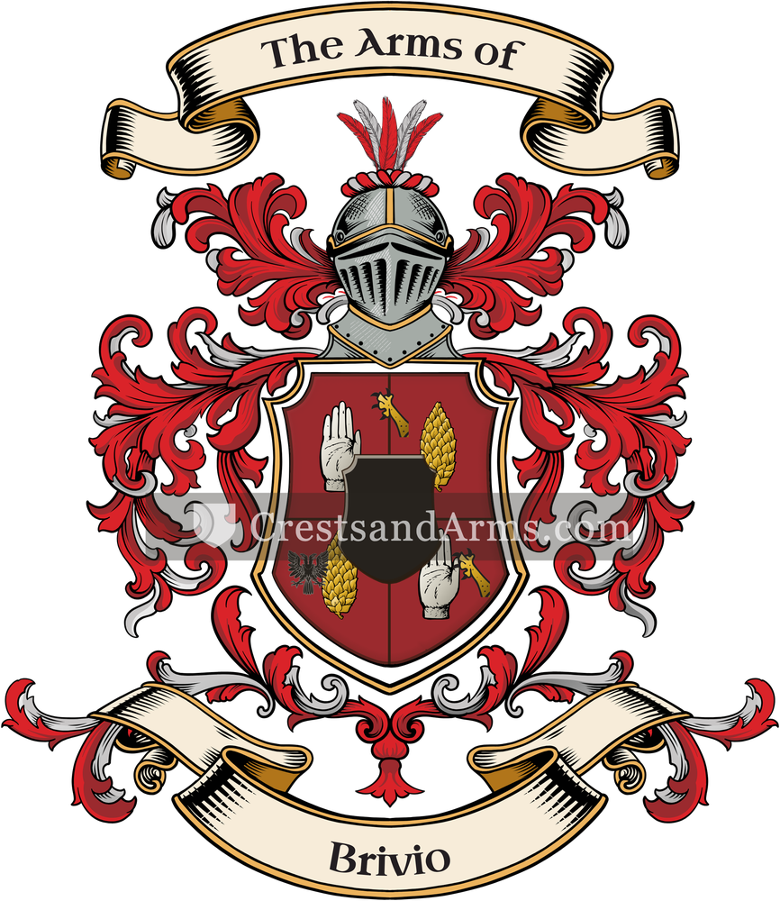 The Brivio coat of arms, drawn from the recorded blazon