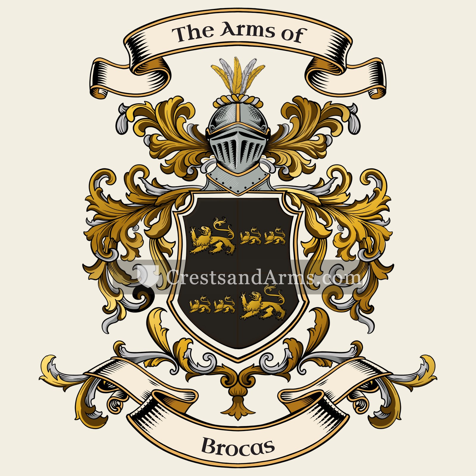 The Brocas coat of arms
