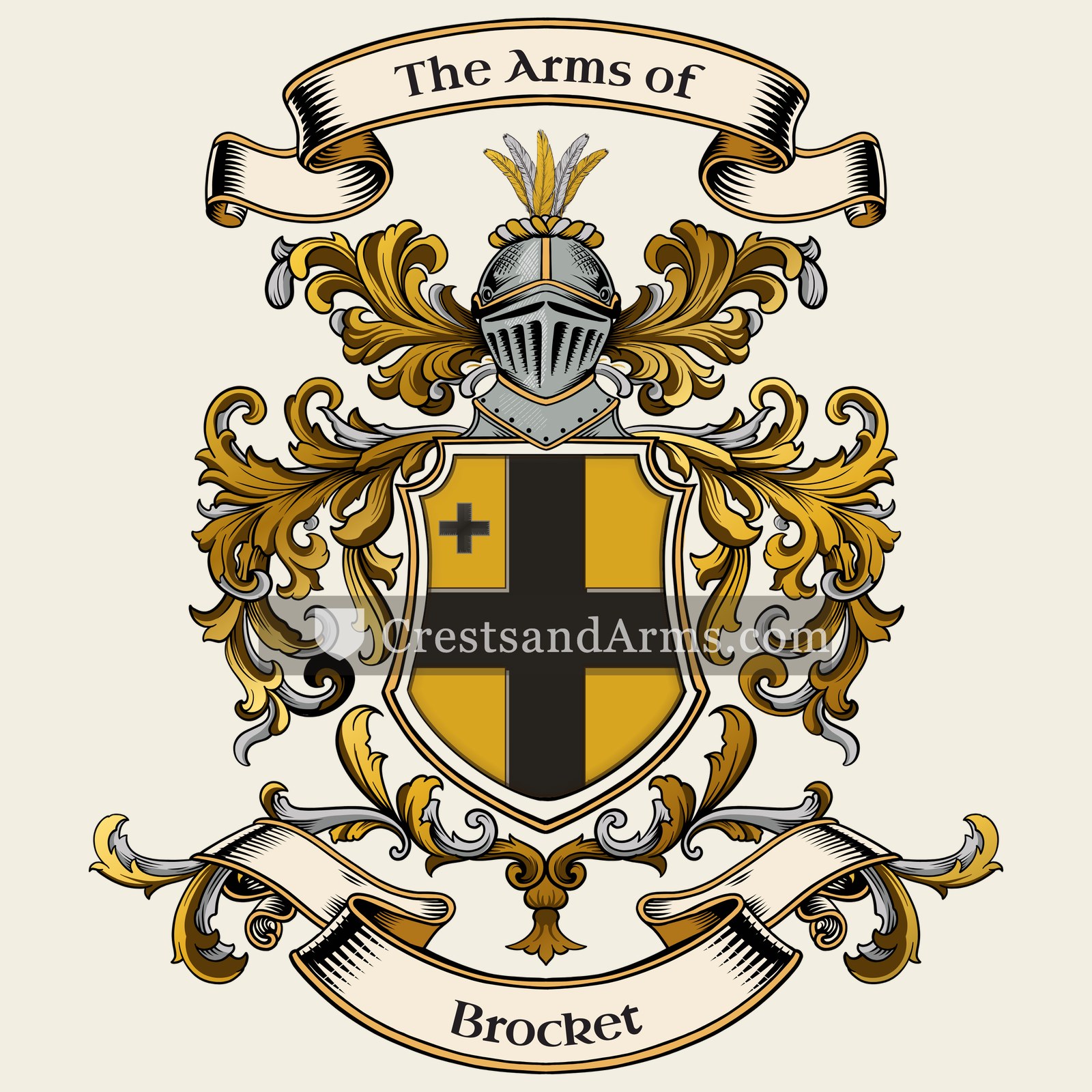 The Brocket coat of arms, drawn from the recorded blazon