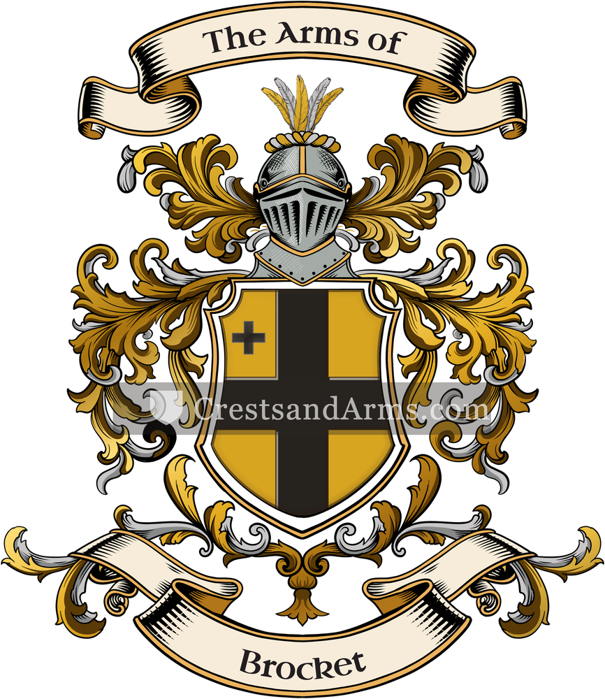 The Brocket coat of arms, drawn from the recorded blazon