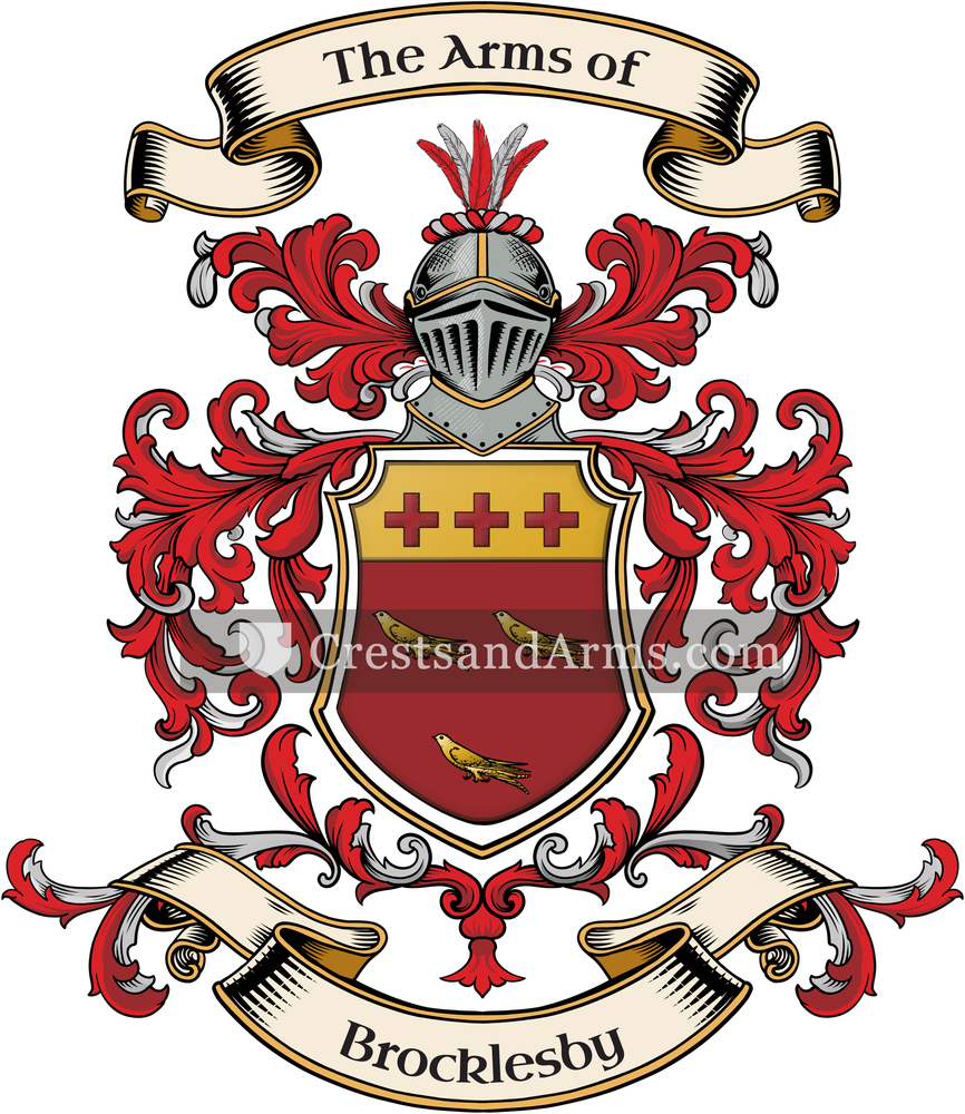 The Brocklesby coat of arms, drawn from the recorded blazon