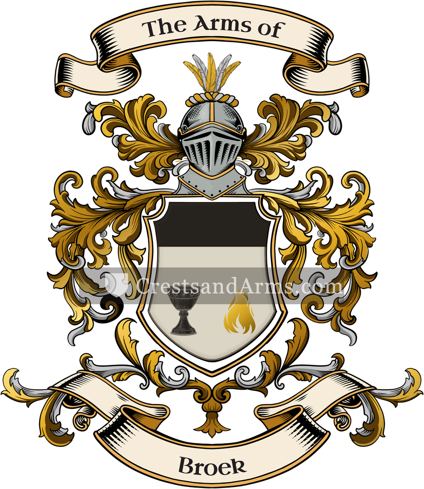The Broek coat of arms, drawn from the recorded blazon
