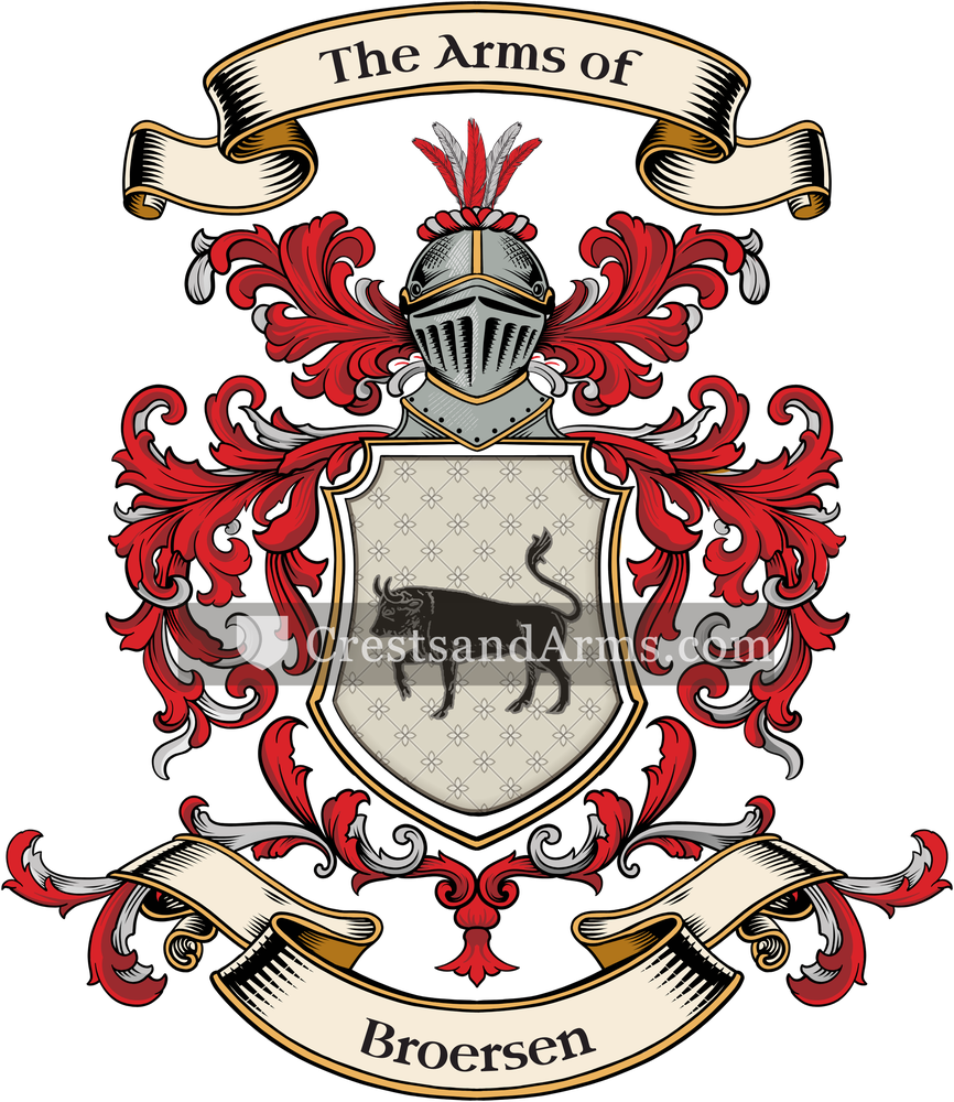 The Broersen coat of arms, drawn from the recorded blazon