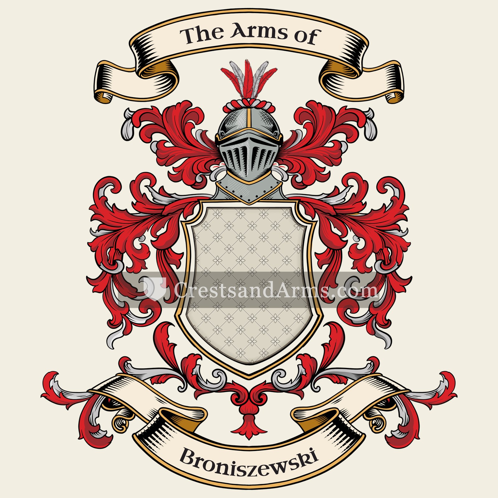 The Broniszewski coat of arms, drawn from the recorded blazon