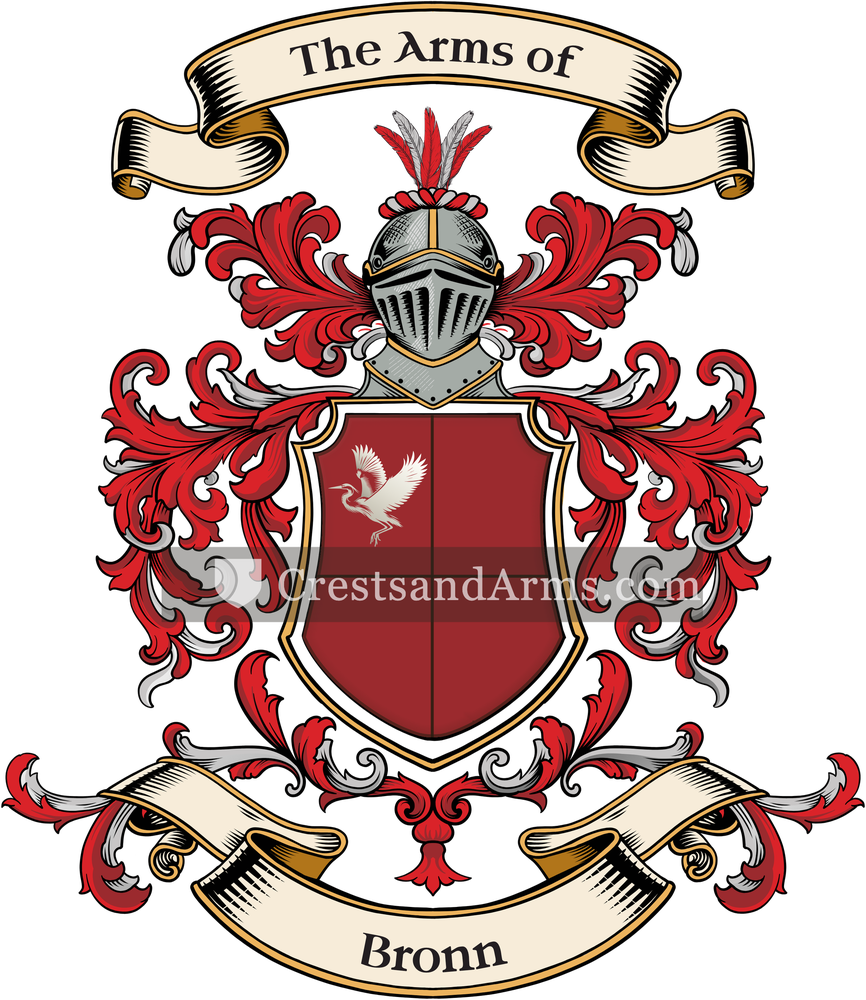 The Bronn coat of arms, drawn from the recorded blazon