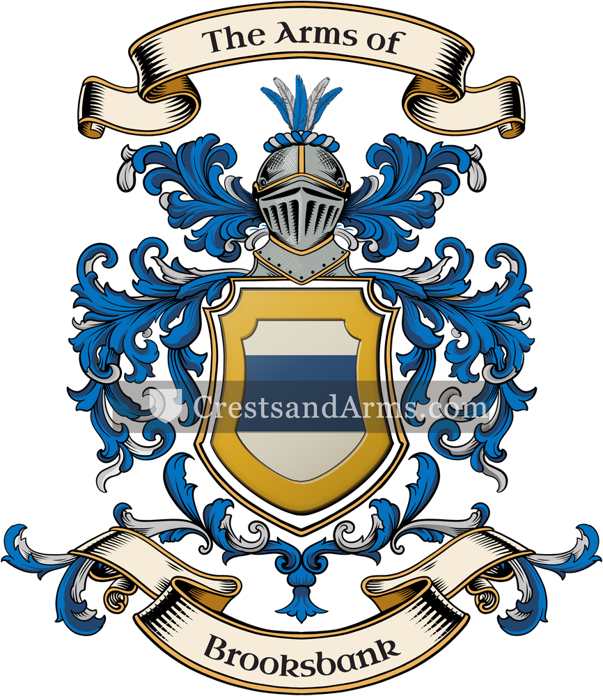 The Brooksbank coat of arms, drawn from the recorded blazon