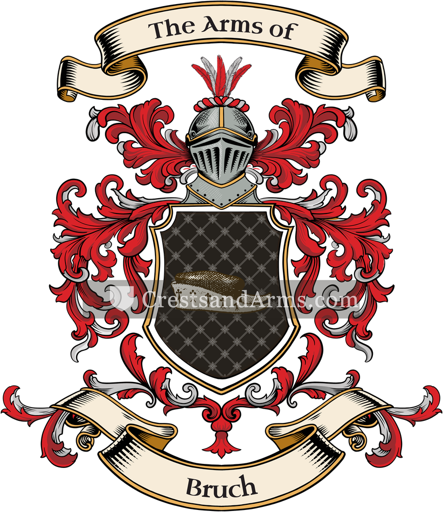 The Bruch coat of arms, drawn from the recorded blazon