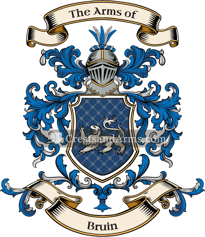 The Bruin coat of arms, drawn from the recorded blazon