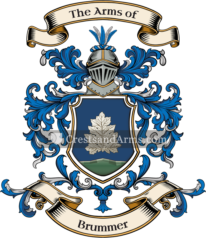 The Brummer coat of arms, drawn from the recorded blazon