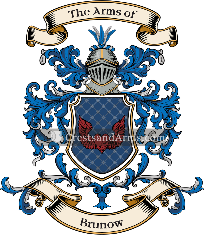 The Brunow coat of arms, drawn from the recorded blazon