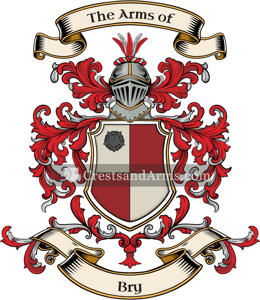 The Bry coat of arms, drawn from the recorded blazon