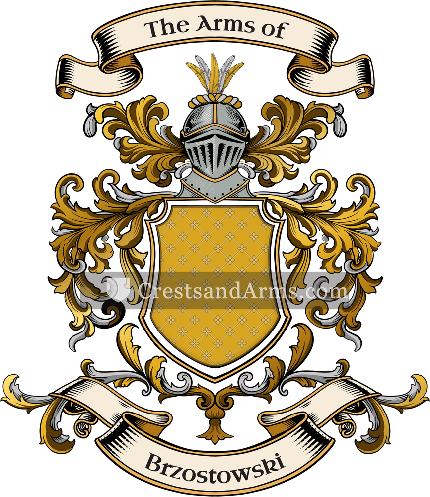 The Brzostowski coat of arms, drawn from the recorded blazon
