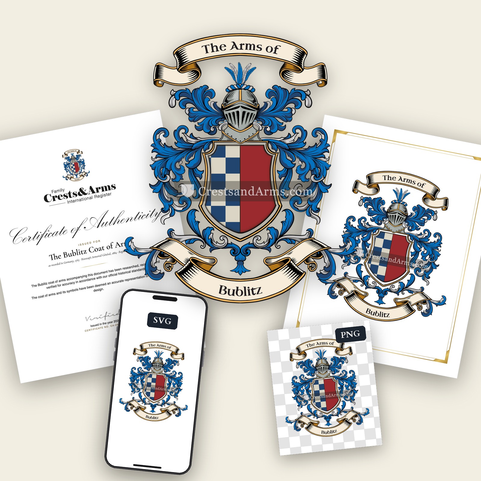 The Bublitz arms on the coat of arms — digital pack